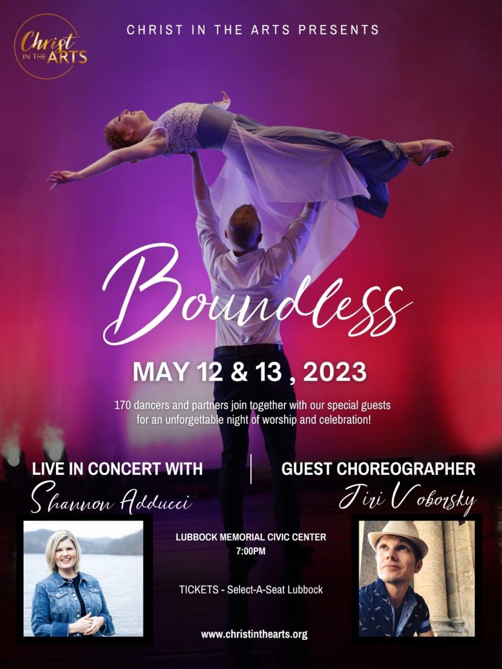 Civic Center Theatre - May 12-13, 2023 - Doors open at 6:30pm, Show begins at 7:00pm