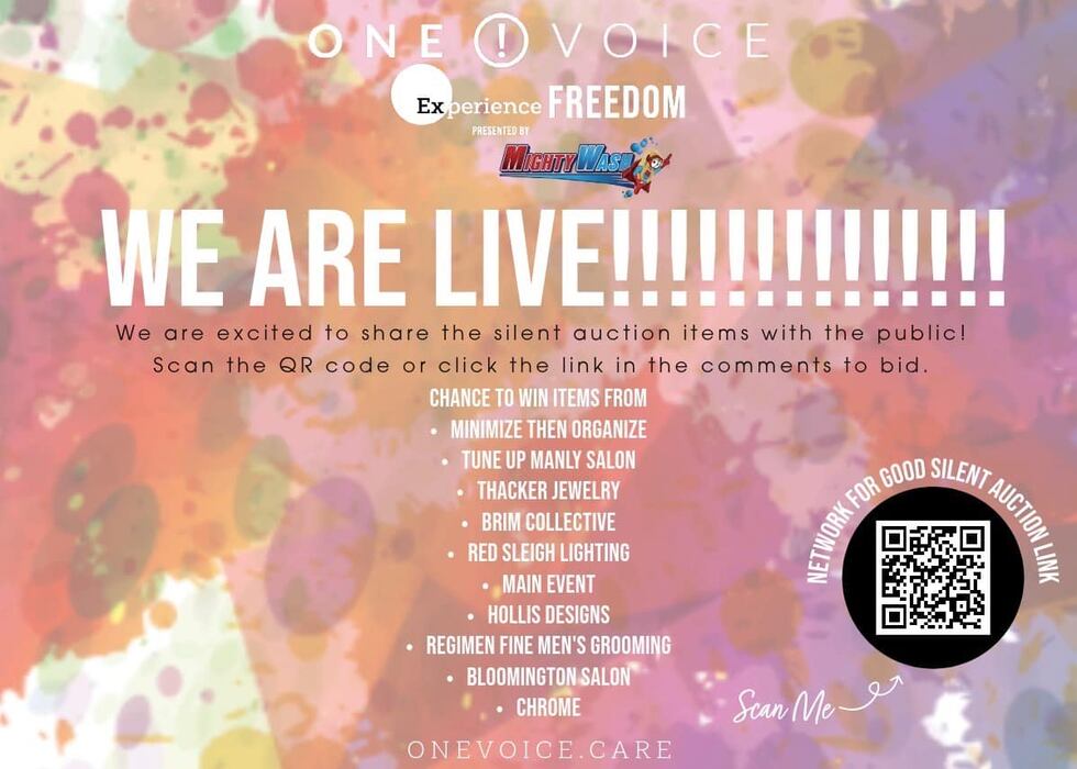 OneVoice is holding a live auction as a part of the "Experience Freedom 2023" event.