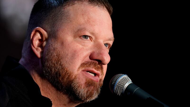 Chris Beard speaks to the media during Big 12 NCAA college basketball media day Wednesday,...