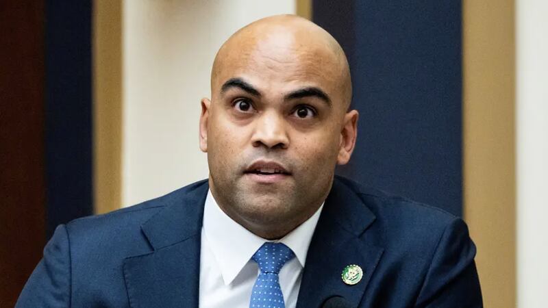 U.S. Rep. Colin Allred speaking during a House subcommittee meeting in February. The Dallas...