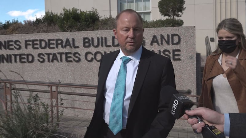 Bart Reagor moments after the verdict is in. He was found not guilty of bank fraud and guilty...