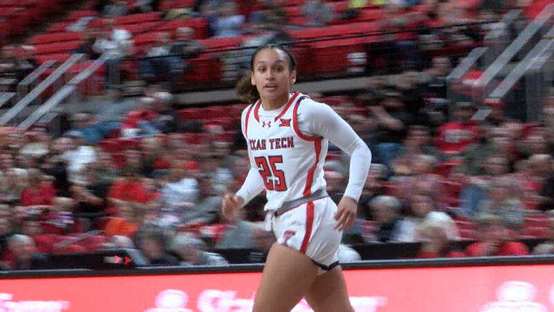 Texas Tech Lady Raider Ashley Chevalier runs down the court against UTSA.