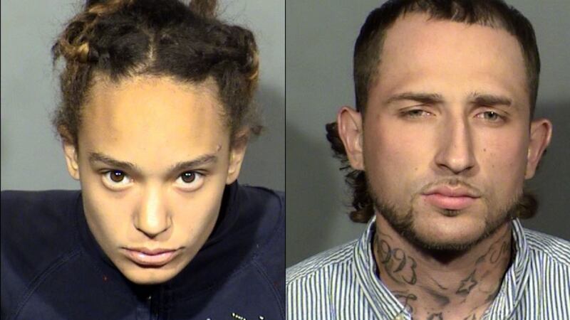 Police said a Las Vegas couple, Lindsey Bello and Miles Stano Jr., has been arrested after...