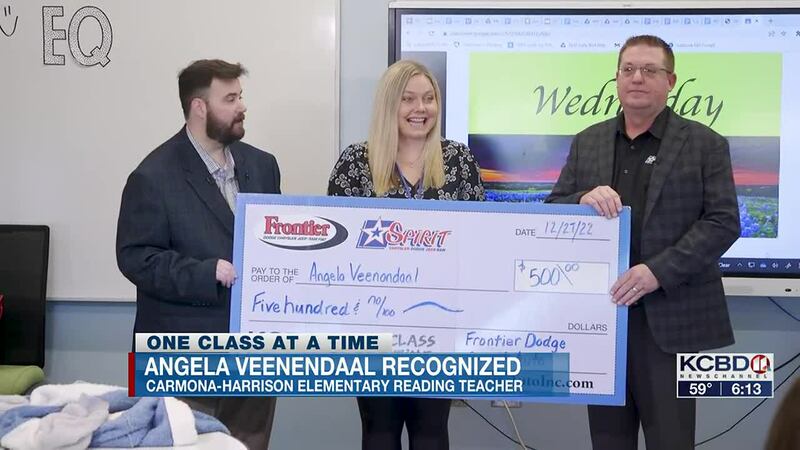 Angela Veenendaal recognized in One Class at a Time